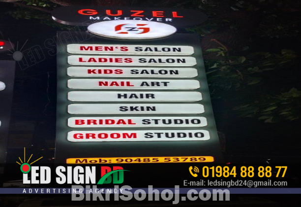 Acrylic Aluminum(Board) Front Lit Aluminum LED Sign Board